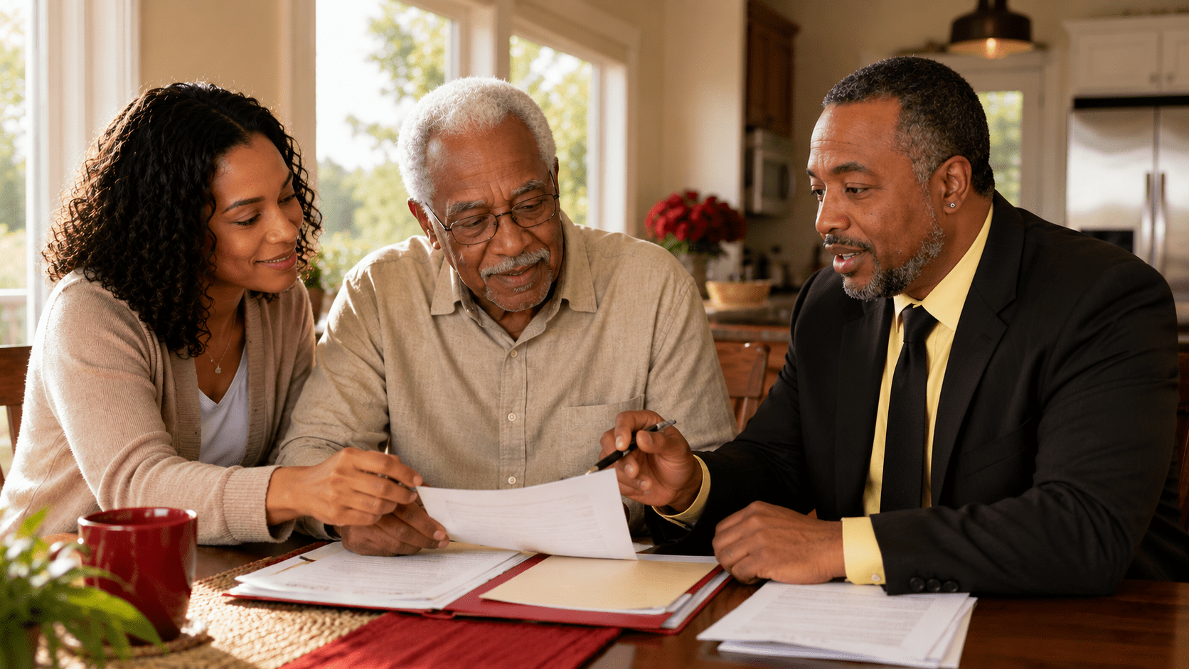 Mobile notary helping a Stockton family get a power of attorney for an aging parent in San Joaquin County